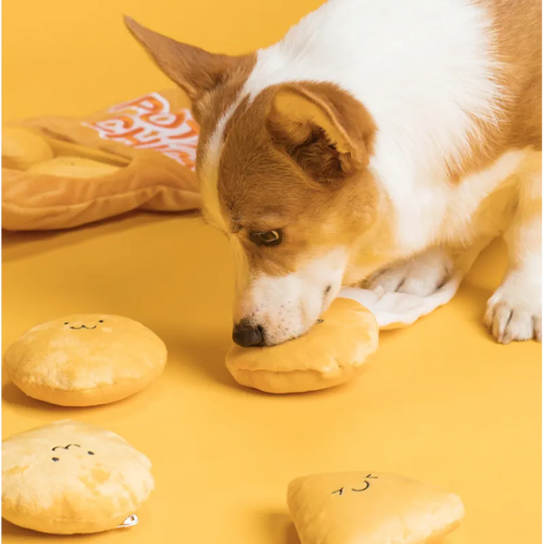 Crunch Bites Dog Plush Toy - Potato Chips Design