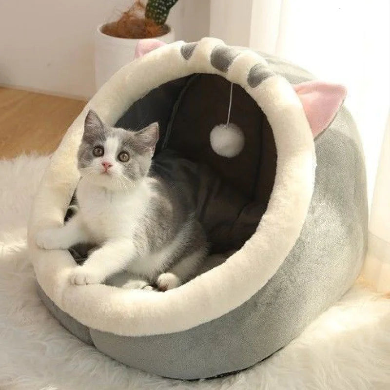 Cozy Cat Den: Washable & Semi-Enclosed House