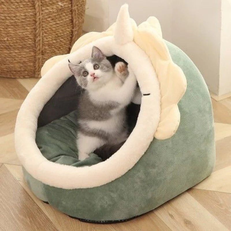 Cozy Cat Den: Washable & Semi-Enclosed House