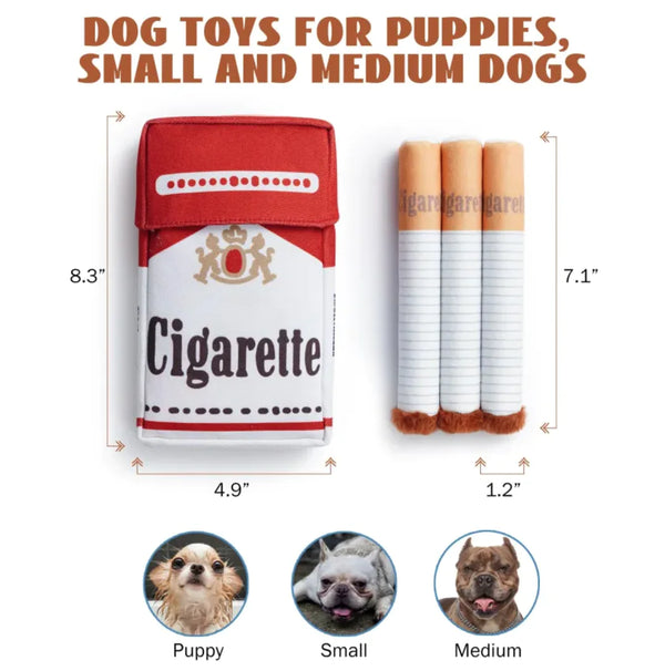 Squeaky Cigarette Plush Pet Toy